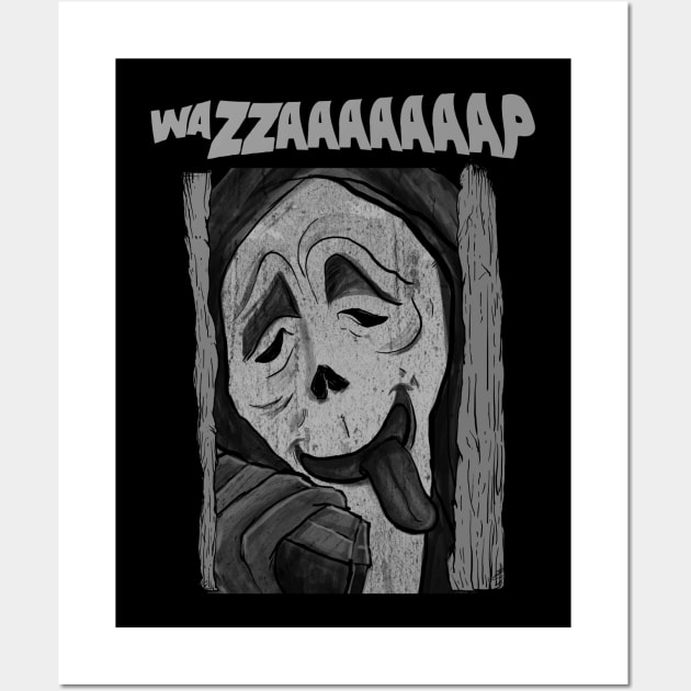 Wazzaaaaap black and white Wall Art by DeathAnarchy